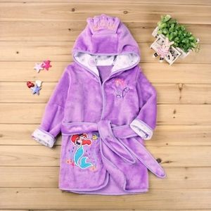 GIRLS LITTLE MERMAID LAVENDER ROBE NWT